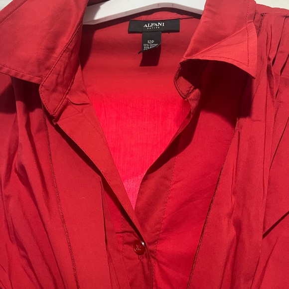 Alfani Vibrant Red Blouse - Picture 4 of 7